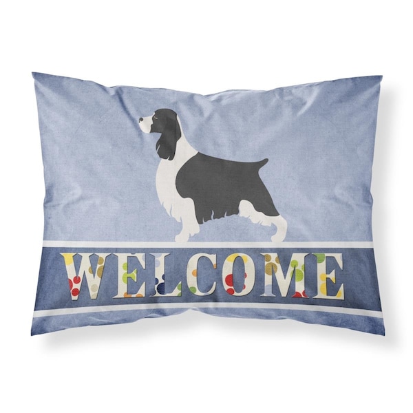 Carolines Treasures English Springer Spaniel Welcome Fabric Standard Pillowcase CA69107 - main